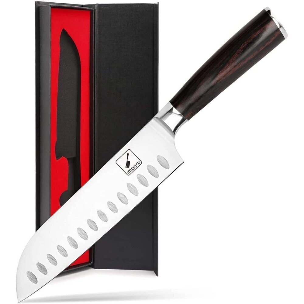 Chef Knife 7 Inch Kitchen Knife Ultra Sharp Santoku Knife - 7Cr17Mov Japanese Ch